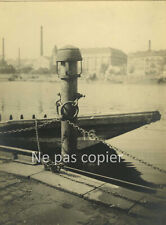 PORT FLUVIAL vers 1930 bateau cheminées bitte d'amarrage Josef Sudlak