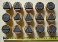 lot 15 tampons anciens, scrapbooking école panneau routiers déco loisirs dessin