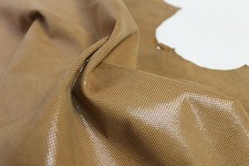 Peau De Chèvre En Cuir TAN Lamé 3+Pieds Carrés