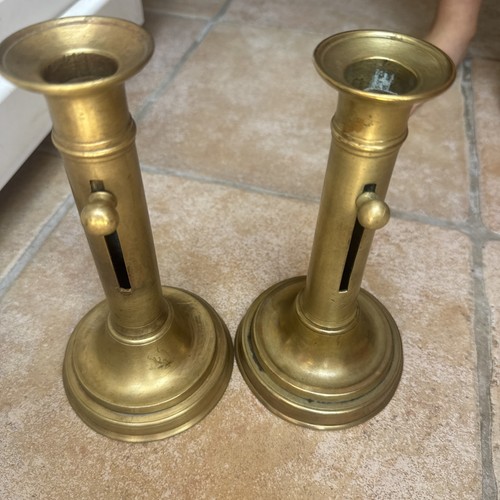 Paire bougeoirs anciens en - anciens,