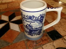 Heineken -  chope à bière - Blue Delft Holland- vintage -  idéal collectionneur