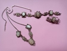 Anciens collier bracelet broche camées nacre années 1890/1910