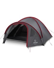 Tente Igloo Complet 4 Pers Coupole Stable Double Paroi Etanche Grise Camping