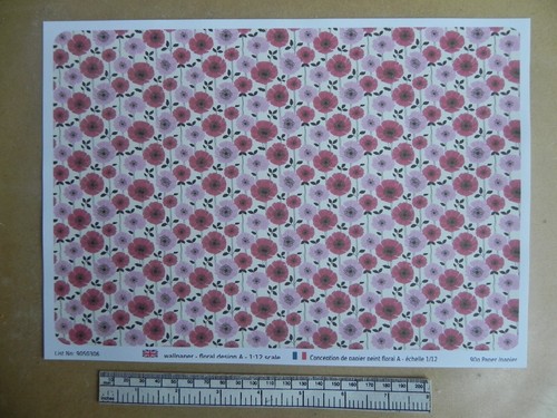 Papier peint motif floral - papier,