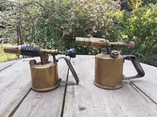 2 chalumeaux anciens en laiton