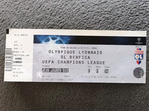 Ticket lyon benfica lisbonne - ,