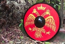 Médiévale Viking Bois Rond Authentique Battleworn Norrois Bataille Larp Bouclier