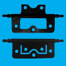 4x 60mm x 27mm Demi Caché Décorative Noir Hurling Chasse Charnière, Armoire