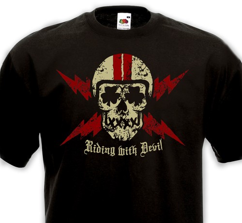 Shirt riding with devil - t-shirt,