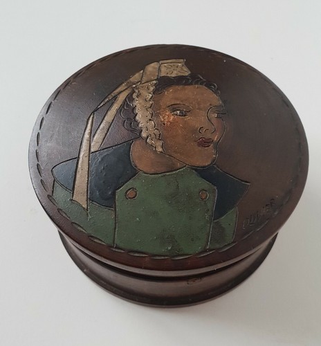 Ancienne boite ronde bois - ancienne,