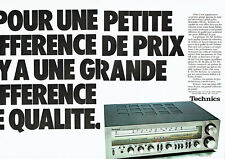 Publicité Advertising  078  1978   ampli tuner Technics SA 700    (2 pages)