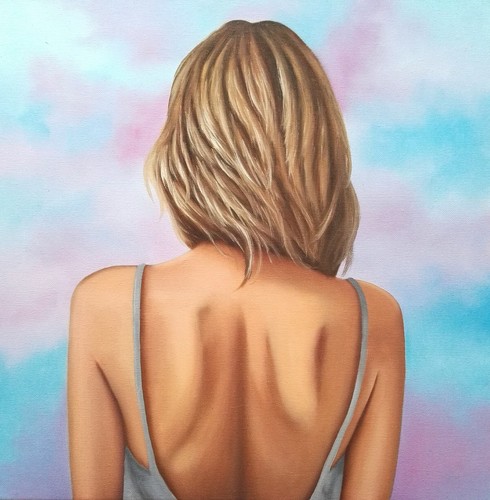 Peinture portrait dos - peinture,,