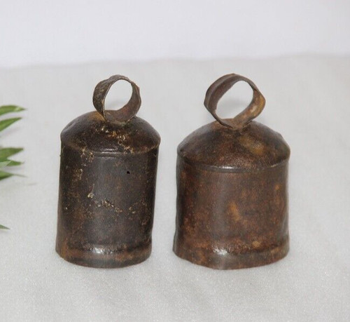 Cloche vache fer antique - vache, en
