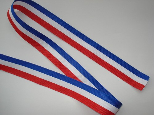 Ruban tricolore bleu blanc - ruban,