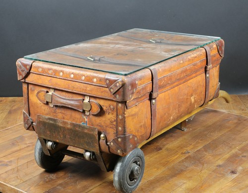 Malle cuir d origine - ,