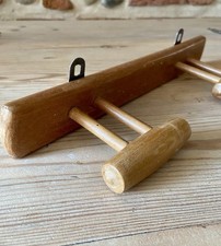 Ancien Porte Manteau Vintage 2 Patères en Bois