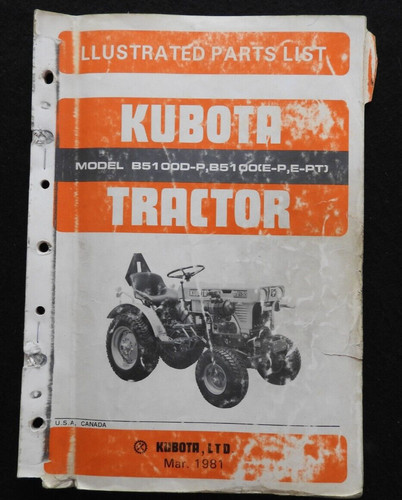 1978 1984 kubota 5100 - 1978-1984, b5100d-p