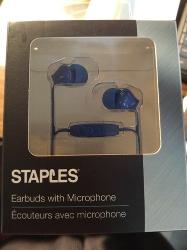 New staples earbuds with - ~,