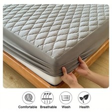 Protège-Matelas Imperméable Drap-Housse Respirant 90 140 160cm Anti-Acariens Lit