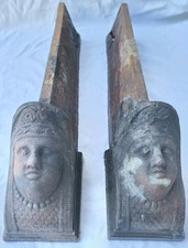 Chenet De Cheminée Fonte Ancien Vintage Retro