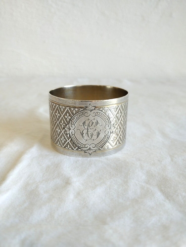 Rond serviette argent - serviette,