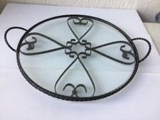 Plateau en fer forgé torsadé