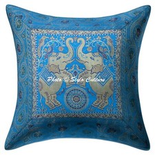 Housse de coussin éléphant yoga traditionnel décoration intérieure taie d'ore...