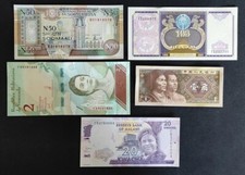 Billets du monde lot de 5
