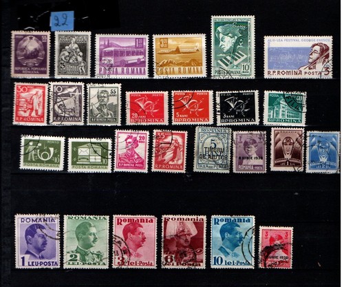 Lot timbres roumanie - de,
