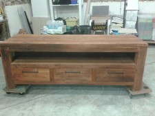 meuble tv bois massif teck