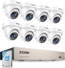 ZOSI 1080P 8CH H.265+ DVR 2MP