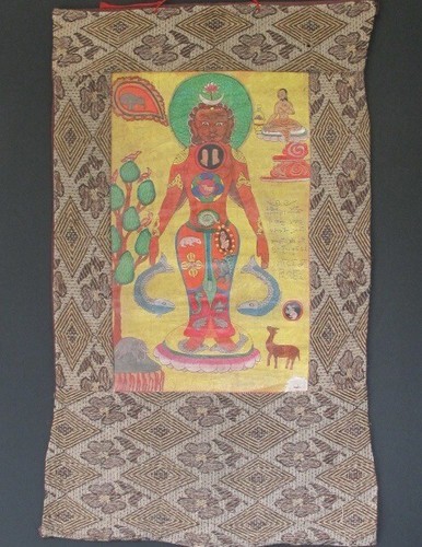 Peinture vintage thangka - peinture,