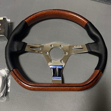 Wood and leather steering