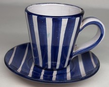 Rare Tasse À Café Bleue R.P