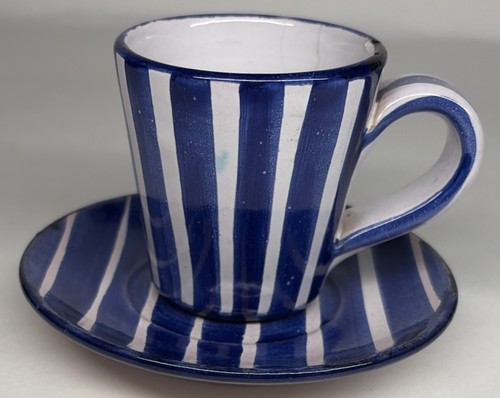 Rare tasse café bleue p - À, r.p