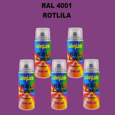 5 Bombes De Peinture 400ml Vernis Automobile Brillant RAL 4001 ROTLILA