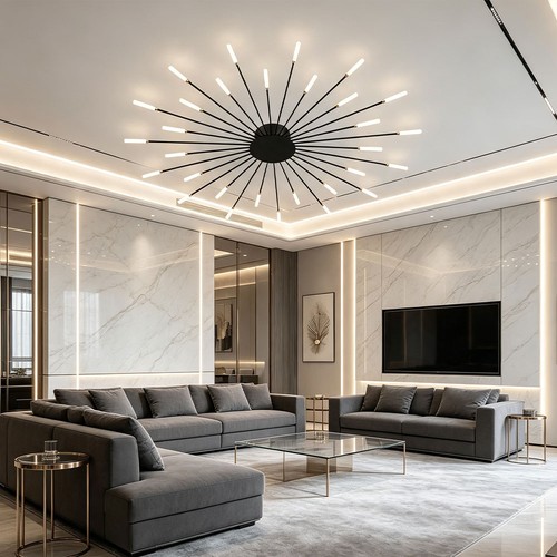 Plafonnier led design 128cm - design,