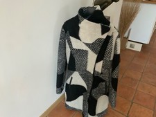 manteau DESIGUAL femme taille 36 motif géométrique noir et blanc 