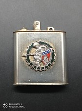 Briquet militaire en argent massif Azur Monaco pour Officier insigne 1er R Train