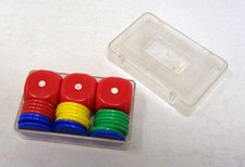 Lot de 3 dés à jouer vintage