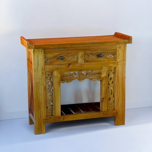 Console teck bois - en,