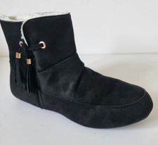 Bottines noires daim fourrées