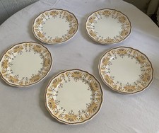 5 Assiettes Plates Faience De
