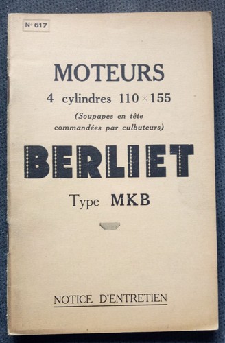 Notice entretien berliet - notice, d'entretien