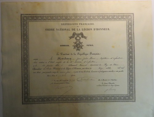General mordacq diplome de - mordacq,