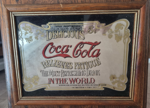Miroir publicitaire coca - miroir, coca-cola