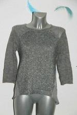 joli pull laine lurex gris femme GUESS Los Angeles taille S parfait état