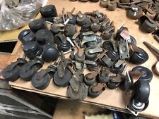 LARGE lot of vintage furniture chair casters ALL plastic wheels (5 Bakelite) 