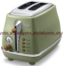 Delonghi CTOV2003J-GR Pop-Up Grille-Pain Icona Vintage Vert Olive AC100V