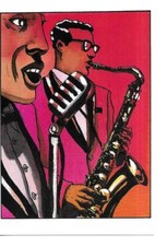 RARE / CARTE POSTALE - SAXOPHONE SAXO SAX JAZZ CLUB MUSIC BAND NIGHT / POSTCARD